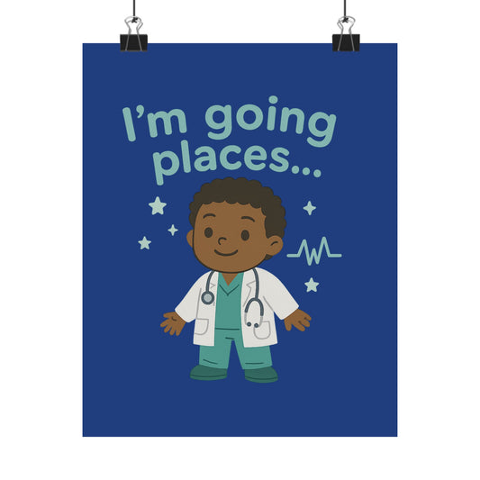 Inspirational Doctor Poster - Motivational Wall Art for Kids, Nursery & Classroom, Gift for Future Doctors, Education Decor